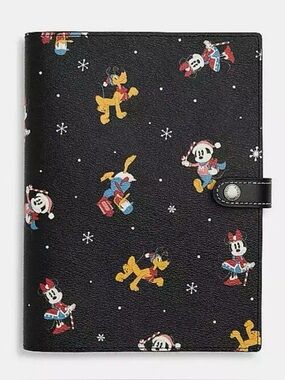 Disney X Coach Limited Notebook With Holiday Print